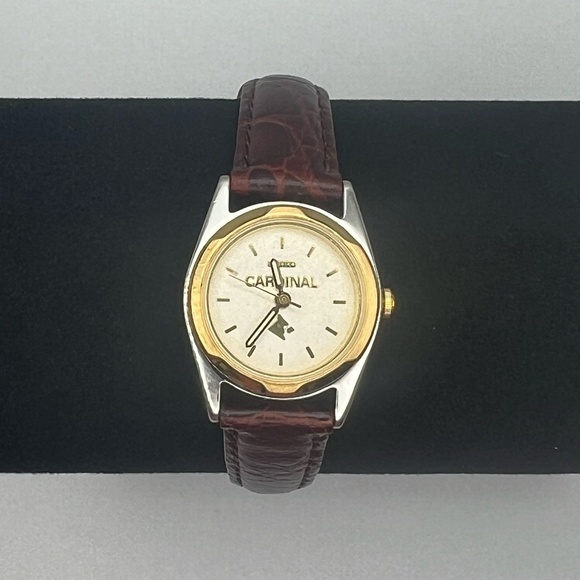Vintage Seiko Round Petite Gold and Brown tones Watch Working - Picture 6 of 10